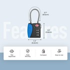 Tsa Approved Cable Luggage Locks  3 Digit Combination Padlocks  Travel Lock F   