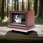 Pet Cremation Urn Solid Wood Photo Frame Beautifully Made For Your Pet To 55 Lbs