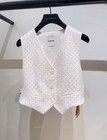 Sandro Women s Pearl Doll Collar Sparkling Rhinestone Vest coats trousers
