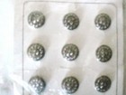 Lot Of 12 Antique Victorian Nouveaute De Paris Metal Buttons On Store Card  4a22