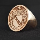 Custom Family Crest Signet Ring Gold Plated Heraldic Coat Of Arms Jewelry Gift