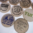 Wooden Nickel Token Lot Of 11 Buffalo Native American Coin Club Jewelry Good