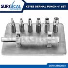 Keyes Dermal Punch 4  Set Dermatology Surgical Instruments German Grade