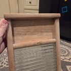 Vintage Antique Glass Washboard Wooden Frame Primitive Farmhouse Decor 18 Inch