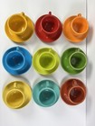 Fiesta Ware Coffee Cups   Saucer Set Mixed Rainbow Colors Usa -pick Your Color 