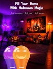Ecoiot Halloween Light Bulbs  A19 Led 4 Count  pack Of 1   Purple Orange