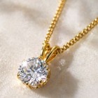 Vintage Necklace Made With Swarovski Crystal Clear Gold Tone 1990s Gift Boxed