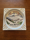 Vintage Oak Motors Nashville Tennessee Auto Dealer Advertising Ashtray Art Deco
