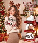 Reindeer Christmas Cosplay Costume Accessories Set With Ears Headband And Tail