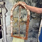 Vintage Rustic Architectural Salvage Wrought Iron Garden Window Panel