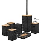 Bathroom Accessory Set Soap Dispenser Toothbrush Holder Qtip Holder Toilet Brush