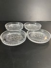 Vintage Crystal Clear Essex Coasters Set Of 4 Blown Glass Leaded 3 75in