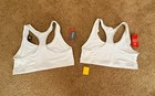 Bcg Xl Mid Support White Racerback Sport Bra  New With Tags