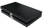 Grained Leatherette Wood Black Cufflinks Display Portable Storage Boxes Case