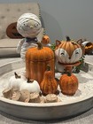 Fox Pumpkin Figurine Fall Halloween D  cor Figurine Resin New