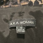 Aka Woman Vintage Black And Gold Blazer Size 14 Abstract Black And Gold