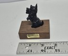 Scottie Dog Anthracite Coal Mining Pa Figurine On Wood Souvenir Collectible