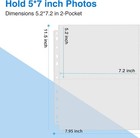 5 x7  Photo Sleeves Protectors Holder Heavy Duty For 3 Ring Binder Clear 30 Pack