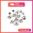 200 Sets Cz White Clear Crystal Rivets Rapid Rhinestone Silver Color Stud Rivets