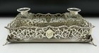 Victorian London Sterling Silver Desktop Inkwell By Charles Stuart Harris 1891