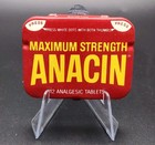 Vintage Anacin Display Box With 12 Unopened Max Strength Pain Relief Tablet Tins