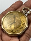 Vintage Waltham Octoganal Art Deco Gold Filled Pocket Watch Works
