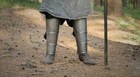 Pair Of Medieval Leg Armor Knight Steel Greaves Larp Fantasy Metal Leg Armor