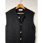 Original Steindl Mens Knit Vest Cardigan Style Charcoal Gray Xl Button Front