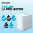 Norwesco Flat Bottom Utility Tank For Trailers And Lawn Care  7 Gallon  White
