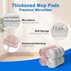 Joymoop 4 Packs 13inch Microfiber Mop Cleaning Pads Replacement  Stripe And Pink