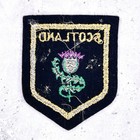 Vintage Scotland Patch     Thistle Crest Travel Souvenir     Sew-on