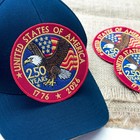 Usa 250th Anniversary Embroidered Patch  Eagle American Flag
