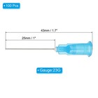 Blunt Tip Dispensing Needles 1 Inch  100 Pcs 23g Industrial Liquid Dispenser