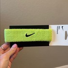 Nike Swoosh Headband Neon Green Athletic Sweatband Unisex One Size