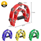 4 Pack 9 Inch Half Moon Tambourines For Adults Church  Tamborines Musical Ins   
