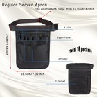 Server Apron  9 84x7 32inch Restaurant Waitress Accessories Bag Adjustable Be   