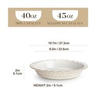 Malacasa Ceramic Pie Pan  9 Inch Dish Embossed Quiche Set Of 1  Ivory