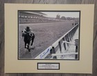 Secretariat 1973 Belmont Stakes Photo 4 8x10 Matted   Framed Signed Ron Turcotte