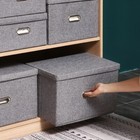 Collapsible Storage Bins Lid Fabric Foldable Boxes Organizer Containers Basket
