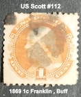 Us Stamp Collection All Different Including Rare Old Stamp 1869 1c Franklin