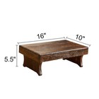 Small Wooden One Step Stool For Adults High Bed Kitchen Bathroom Foot Rest