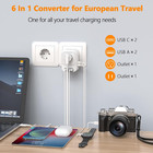 220v To 110v Voltage Converter Us To Europe With 2 Usb A 2 Usb C Fast Charging  