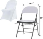 White Folding Chair Covers 100 Pack For Wedding - Gankar - Was  299