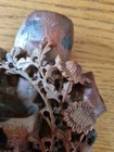 Antique Vintage Chinese Carved Soapstone Floral Carving