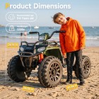 24v Kids Ride On Atv 5mph Electric Power Wheels Utv Quad Car Bluetooth Music Led