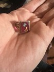 Vintage Art Deco Masonic Ring Signet 10 Kt 1930s-1940s Size 10 Ruby Glass