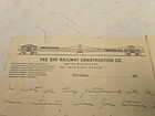 Antique 1891 Day Railway Construction Co 2 Page Letter W  Illustrated Letterhead