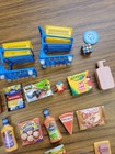 Mixed Lot Of 48 Mini Brands Mixed Series Toys And Food Cart And Bag