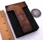 Vintage Letterpress Wood Type Large 4  Uc T  Beautiful Old Letter 