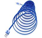 10ft Micro Usb V8 Flat Braided Data Sync Charger Cable For Samsung Galaxy S3 S4